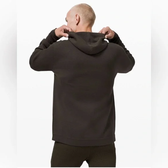 Lululemon Cascade Coast Hoodie Men's Medium Soft Performance Dark Olive - Picture 2 of 9